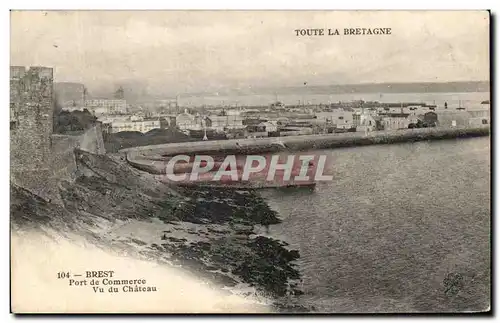 Cartes postales Brest Port De Commerce Vu Du Chateau