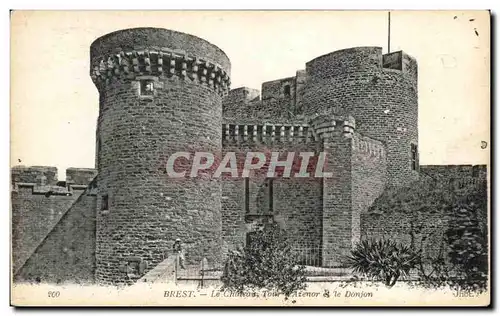 Cartes postales Brest Le Chateau Tour Azenor Le Donjon