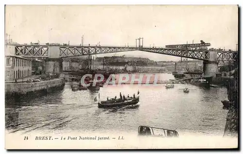 Ansichtskarte AK Brest Le Pont Natioanal ferme Bateau