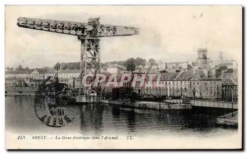 Ansichtskarte AK Brest La Grue Electrique dans l Arsenal