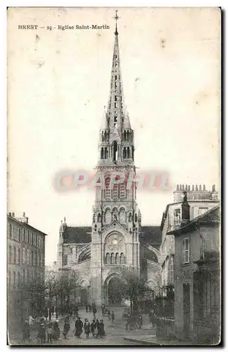 Cartes postales Brest Eglise Saint Martin enfants