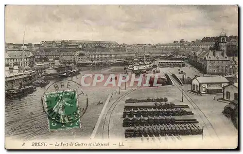 Ansichtskarte AK Brest Le Port De Guerre et L Arsenal