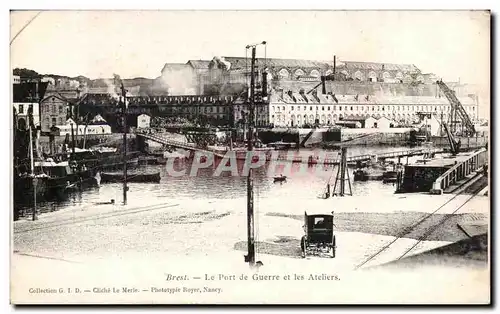 Ansichtskarte AK Brest Le Port De Guerre et les ateliers