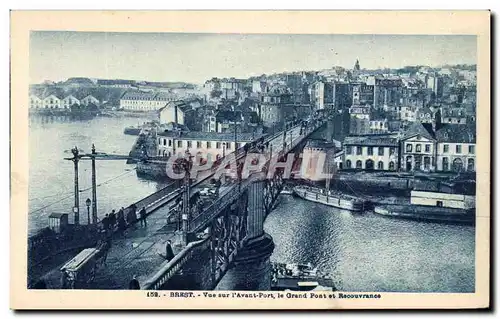 Cartes postales Brest Vue Sur L Avant Port Le Grand Pont Recouvrance