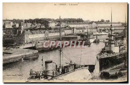 Ansichtskarte AK Brest L Arsenal Bateaux