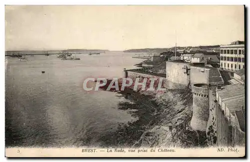 Ansichtskarte AK Brest La Rade Vue Prise du Chateau