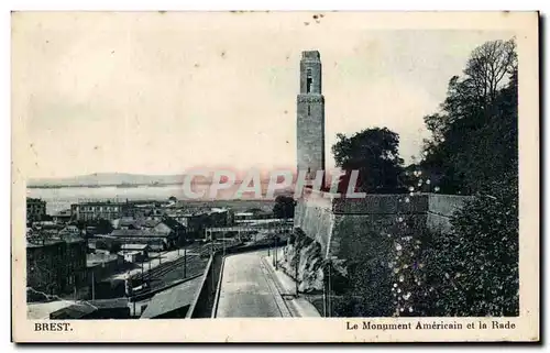 Ansichtskarte AK Brest Le Monument Americain Et La Rade