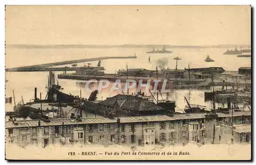 Ansichtskarte AK Brest Vue DU Port De Commerce et De La Rade