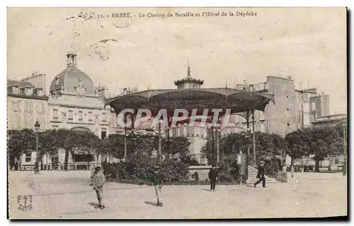 Cartes postales Brest Le Champ de Bateille Et L Hotel de La Depeche