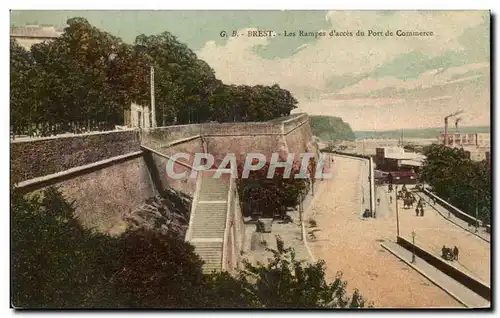 Cartes postales Brest Les Rampes d acces du Porte de Commerce