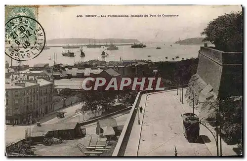 Ansichtskarte AK Brest Les Fortfications Rampes du Port de Commerce