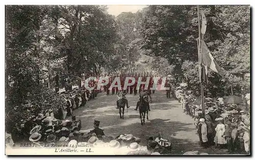 Ansichtskarte AK Brest La Revue du 14 Juillet L Artillerie Militaria TOP