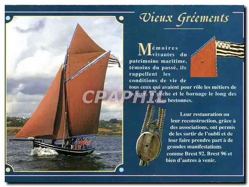 Cartes postales moderne Vieux Greements Bateau