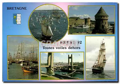 Cartes postales moderne Brest 92 Toutes Voiles Dehors Bateaux