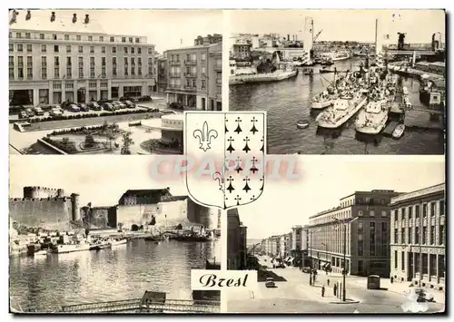 Cartes postales moderne Brest Place de la Tour d Auvergne Pont de Recouvrance Prefecture maritime