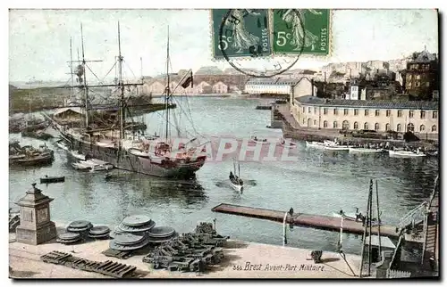 Ansichtskarte AK Brest Avant Port Militaire Bateau