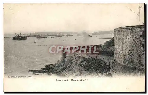 Cartes postales Brest La Rade Et Goulet Bateaux