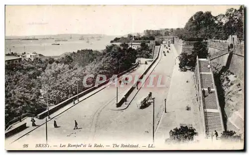 Cartes postales Brest Les Rampes et La Rade