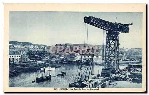 Cartes postales Brest La Grande Grue de L Arsenal