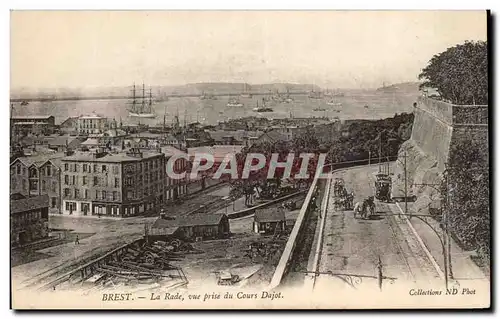 Cartes postales Brest La Rade Vue Prise du Cours Dajot