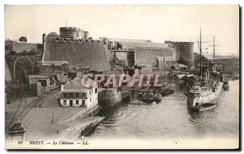 Cartes postales Brest Le Chateau Bateau