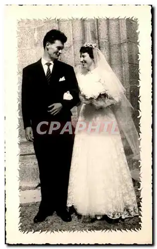 CARTE PHOTO Rue de REstic Lambezellec Brest Mariage