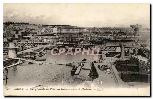 Cartes postales Brest Vue Generale Du Port Generale