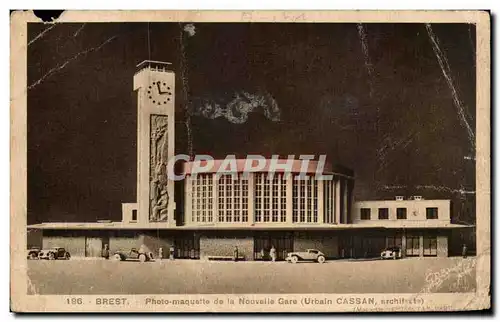 Cartes postales Brest Photo Maquette de La Nouvelle Gare