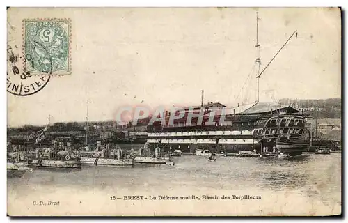 Ansichtskarte AK Brest La Defense Mobile Bassin des torpilleurs Bateaux