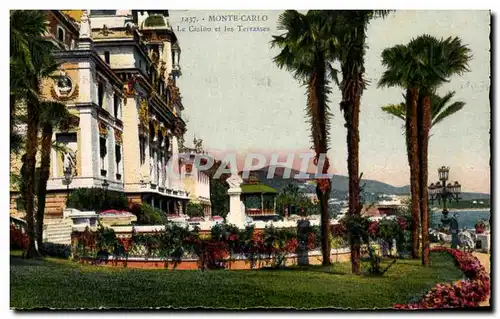 Cartes postales Monte Carlo Le Casino Et Les Terrasses