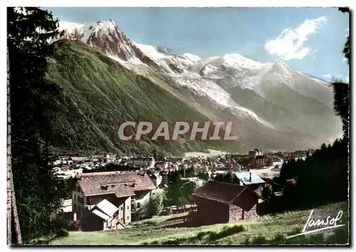 Cartes postales Chamonix Vue Generale L Aiguille du Midi