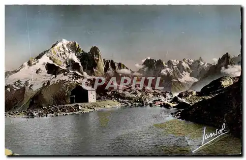 Cartes postales Chamonix Le LaC Blanc l Aiguille Verte