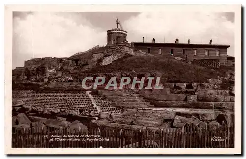 Cartes postales Ruines Du temple De Mercure et L Observatoire du Puy De Dome