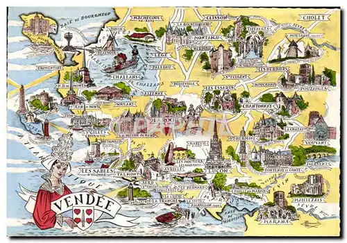 Cartes postales moderne Les Provinces Francaises Vendee