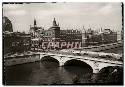 Moderne Karte Paris Le Palais Justice et le Pont au Change