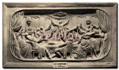 Cartes postales Reims Champagne Pommery Greno Bas relief sculpte dans la craie