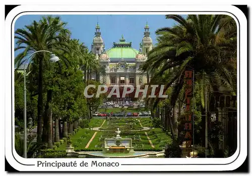 Cartes postales moderne Reflets La Cote D Azur Monte Carlo Les Jardins et le Casino