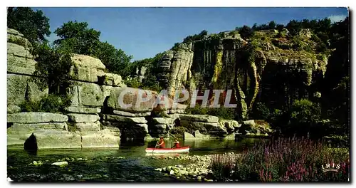 CARTE Grand Format Ardeche Tourisique Descente en canoe des gorges de l Ardeche