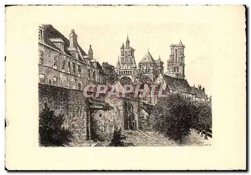 Cartes postales moderne Laon La cathedrale et les remparts