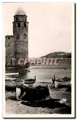 Moderne Karte Collioure Le Clocher Bateau de peche