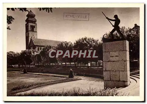 Cartes postales Kehl a Rhin Eglise Catholique et Monument des Pionniers