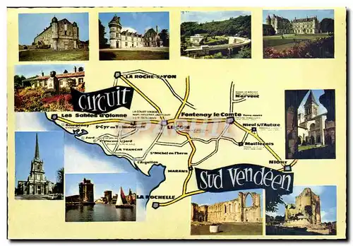 Cartes postales moderne Circuit Sud Vendeen Chateau de la Court d Aron Terre Neuve Fontenay le Comte Barrage de Mervent