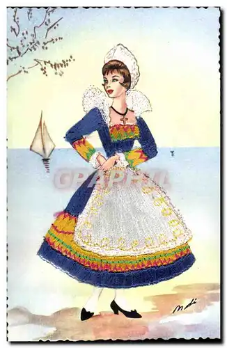 Moderne Karte Fantaisie Femme Folklore