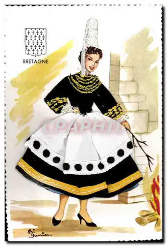 Cartes postales Bretagne Folklore costume