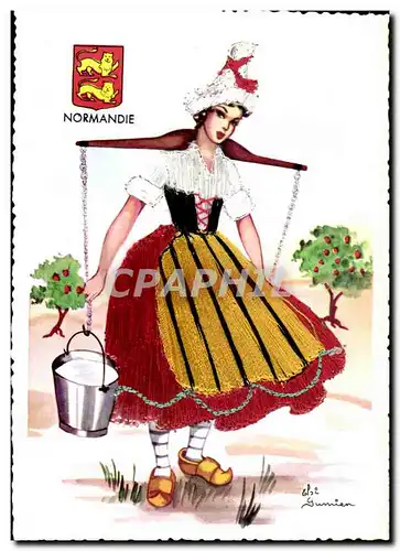 Cartes postales Normande Folklore Costume