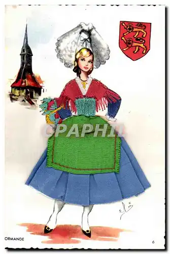 Cartes postales Normande Folkore Costume