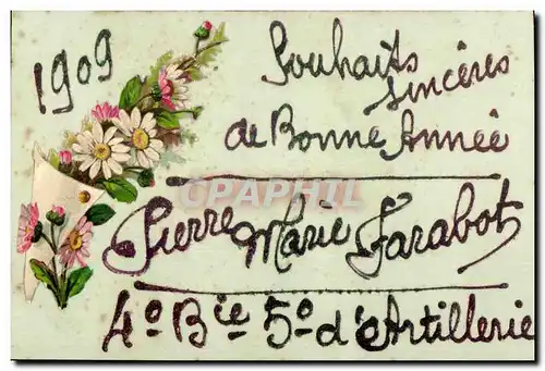 Cartes postales Fantaisie Militaria Pierre Marie Farabot 4eme cie 5eme d artillerie