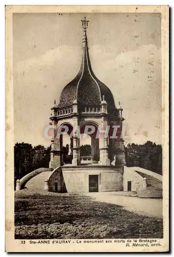 Ansichtskarte AK Ste Anne d Auray Le Monument Aux Morts De La Bretagne