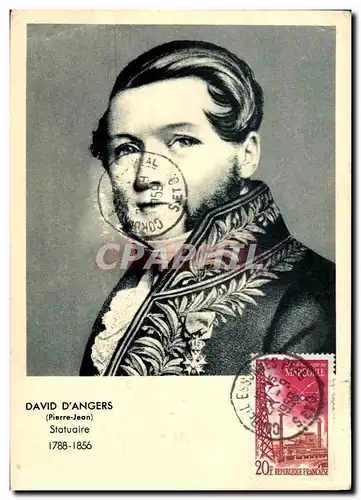 Carte Maximum David D Angers Statuaire 1788 1856