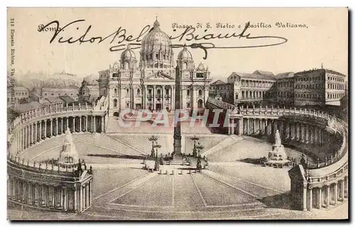 Cartes postales Roma Piassa di S pietro Basillica Vaticana